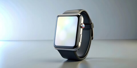 A modern smartphone screen displaying a mockup of a new smartwatch app , smartphone, tech,  smartphone, tech, interface
