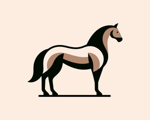 Horse full body detailed logo for brand promotion