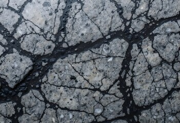 Fototapeta premium Rough Gray Granite with Black Mineral Streaks