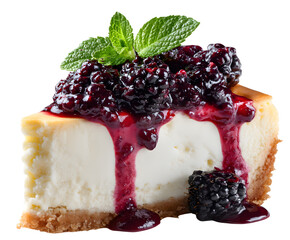 Blackberry Cheesecake with Mint