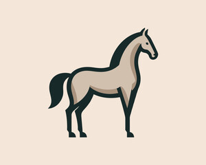 Horse full body logo design for brand recognition