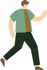 Male cartoon character minimal style, vector.