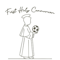 First Holy Communion with a Soccer Ball