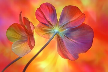 Obraz premium Floral vibrant abstract blooms colorful petals