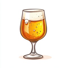 Light amber beer in a stemmed glass (2)