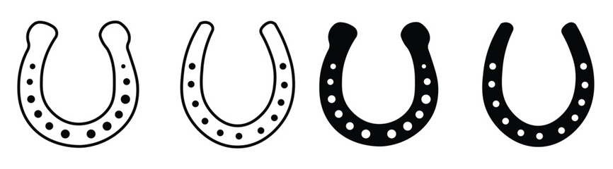 Horseshoe icon set. horseshoe Vector Design Icon Style
