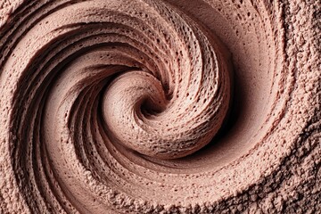 Swirling chocolate mousse creating a rich texture in a modern kitchen environment during afternoon preparation