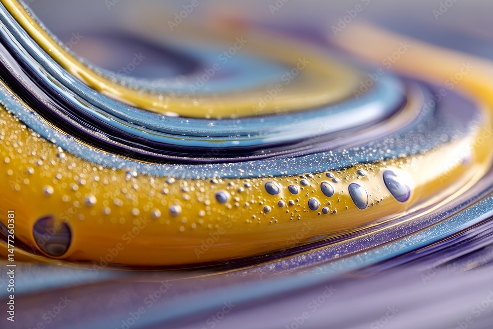 Leinwandbilder colorful abstract liquid patterns created by mixing vibrant dyes in a shallow container