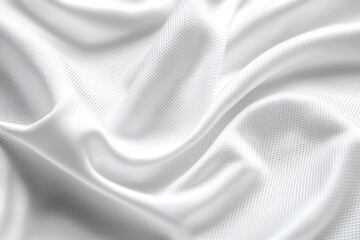 Obraz premium Close-up view of soft. textured white fabric with subtle patterns. highlighting the intricate weave and gentle folds. ideal for textile design and fashion backgrounds