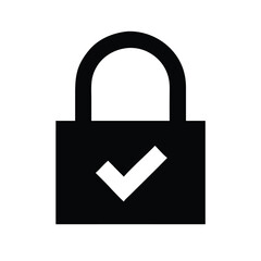 Locked and unlocked black line icon