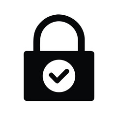 Locked and unlocked black line icon