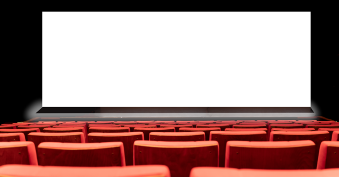 empty movie theater and movie screen mockup.
movie theater with red seats - Powered by Adobe