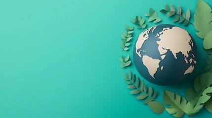 Earth Day with nature-inspired paper cutouts
