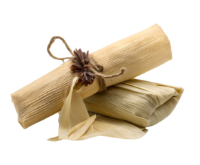 Wrapped Tamales on Black Background