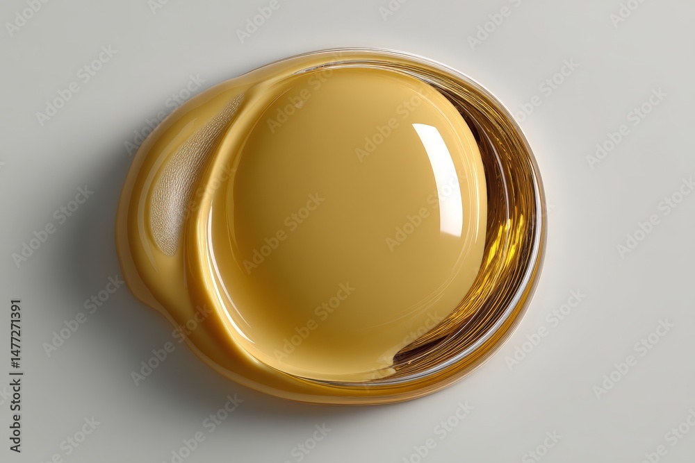 Poster golden honey spread on smooth surface highlighting its rich texture and natural color during dayligh