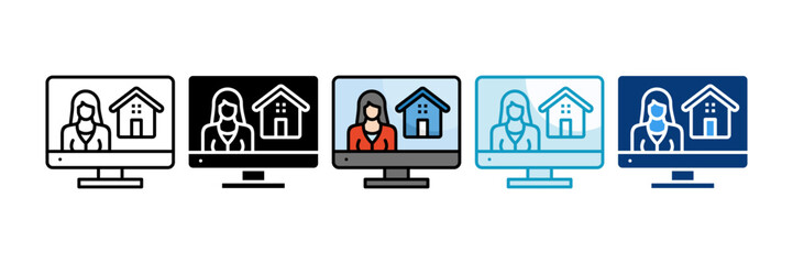 Tenant Portal  Icon Set Multiple Style Collection