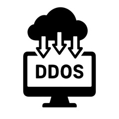 DDoS attack icon on white background vector
Vector cybersecurity icon