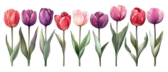 Fototapeta premium Colorful tulips spring bloom