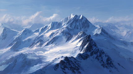 Fototapeta premium snow on mountain ridge