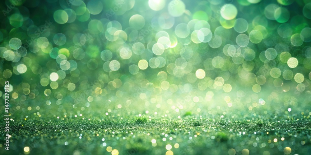 Aufkleber emerald green sparkle background with shimmering lights and glimmering texture