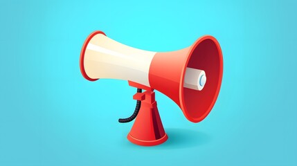 Professional Marketing Megaphone Advertising Icon Isolated Cartoon Illustration