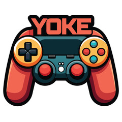 Yoke controller gaming instrument isolated on white background