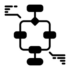 Algorithm icon, glyph icon style
