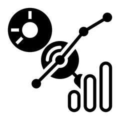 Analysis icon, glyph icon style