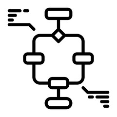 Algorithm icon, line icon style