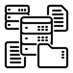 Obraz premium Database icon, line icon style