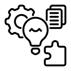 Solution icon, line icon style