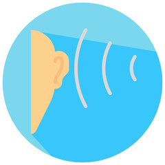 hear vector round flat icon