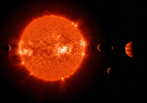 Illustration of solar system