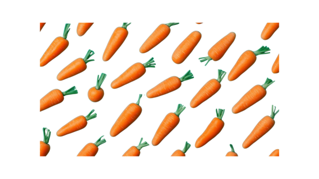 Vibrant Orange Carrot Pattern Fresh Vegetables Background