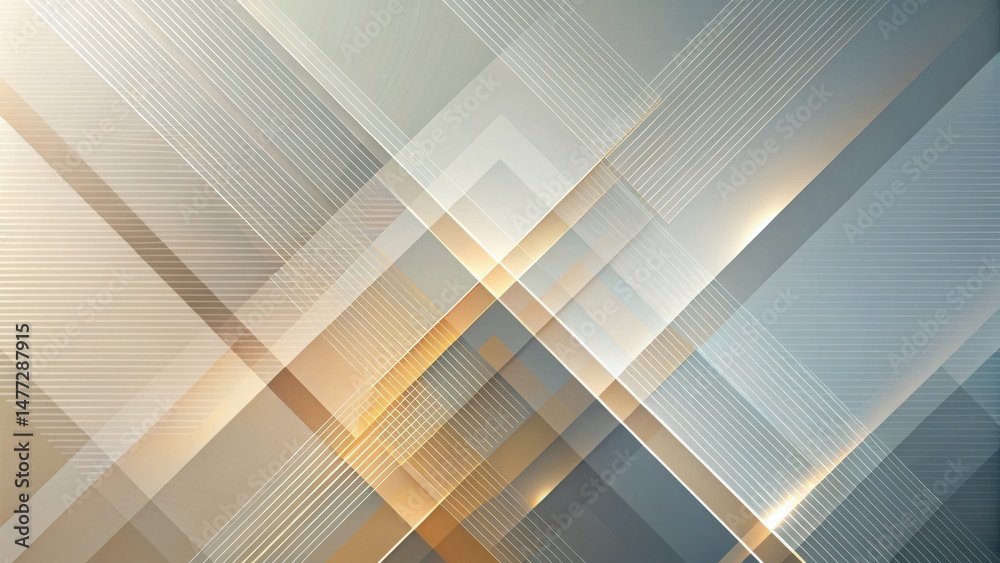 Poster abstract geometric design with intersecting lines and subtle light effects