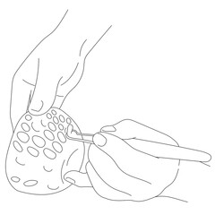 Pottery Making Process workshop Line Art of Ceramic Making Doodle Illustration drawing transparent png