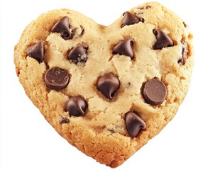 Heart-shaped chocolate chip cookie (5)