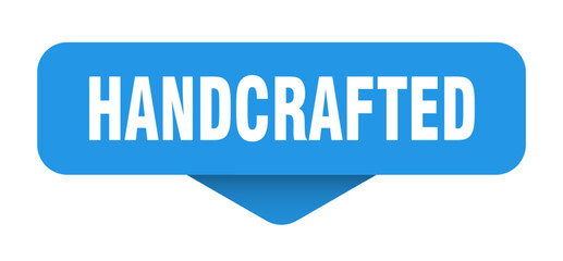 hand crafted sticker. hand crafted sign on transparent background