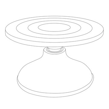 pottery wheel outline drawing clip art preview