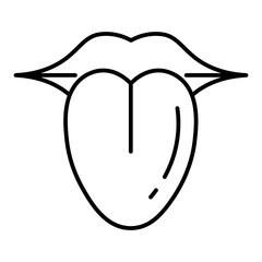 Tongue line icon