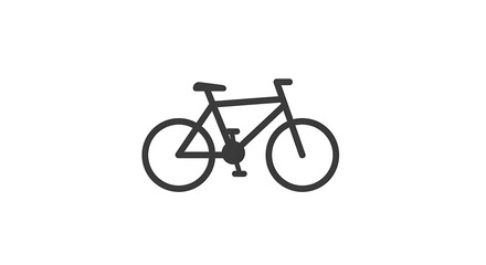Obraz premium Simple Bicycle Icon Isolated on White Background