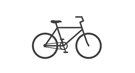 Obraz premium Bike Illustration on White Background Minimalist Design