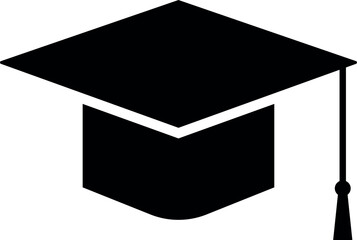 Graduation cap icon. Academic signs and symbols.