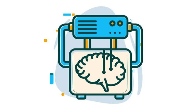 Real-time AI-powered human mind-reading animation, imitating working principles brain animated video, Artificial intelligence Clip, Natural Language Processing footage, Machine Learning motion graphic