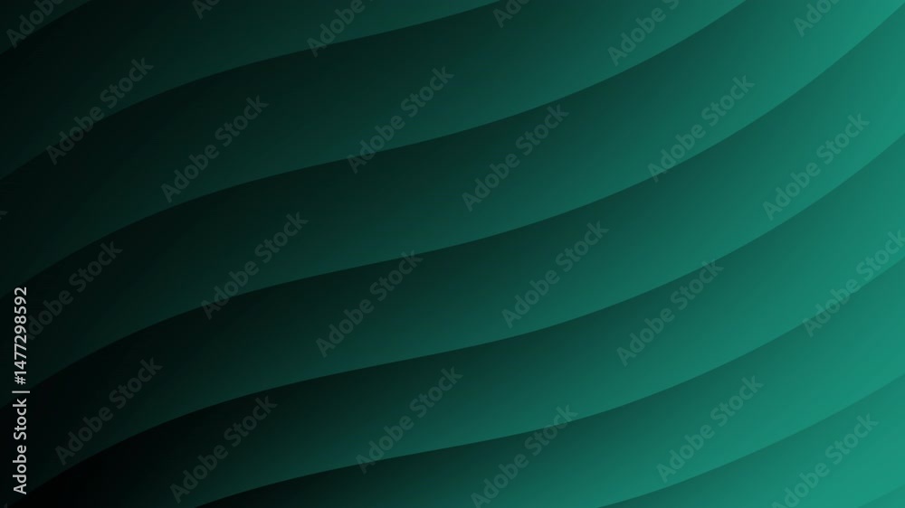 Poster an abstract green background with smooth, wavy, layered lines creating a sense of depth and texture,