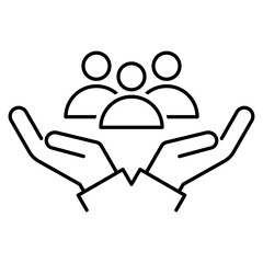 Community Care Icon. Inclusion Social Equity. Help or support Employee. Gender Equality Symbol. Vector illustration.