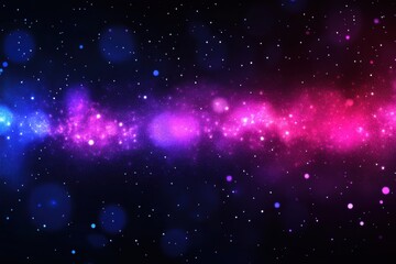 Fototapeta premium Cosmic Nebula Shimmers with Pink Purple and Blue Light in Space Abstract Galaxy Background