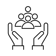 Community Care Icon. Inclusion Social Equity. Help or support Employee. Gender Equality Symbol. Vector illustration.