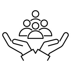 Inclusion Social Equity Icon. Help or support Employee. Gender Equality Symbol. Vector illustration.