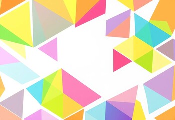 Abstract geometric colorful patterns on white, ideal for presentations, abstract background, graphic